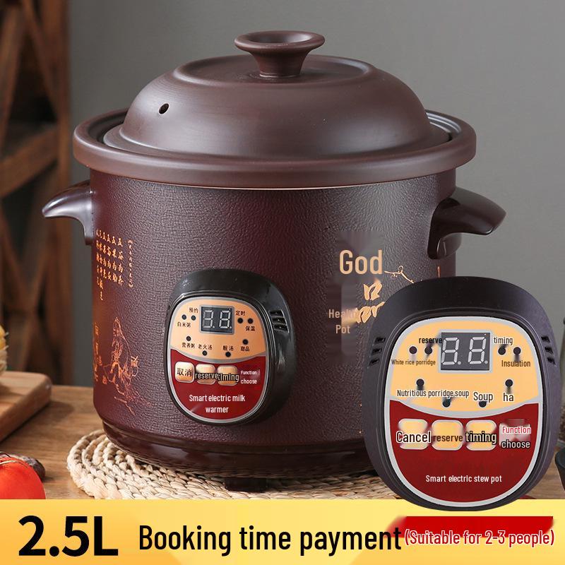 Vollautomatischer elektrischer Schongarer: Keramik-Suppentopf für Brei und multifunktionales Gesundheitskochen.