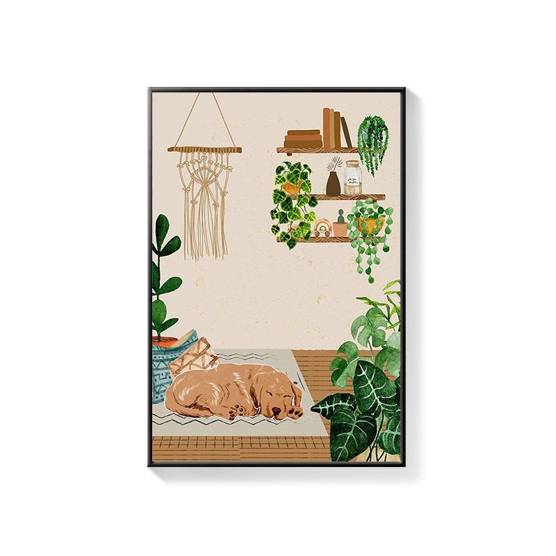 Bathroom Decorative Painting Cat American Retro Toilet Bathroom Canvas Painting Wall Art Poster for Modern Bathroom Home Decor