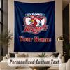 Custom Text Tapestry Sydney Roosters Print Wall Tapestry Indoor Living Room Wall Decor