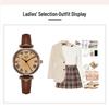 Gedi Retro Women's Waterproof Quartz Watch - Small Dial, Leather Strap, Ideal for Students