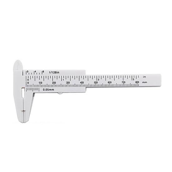 80mm Double Scale Eyebrow Shaping Vernier Caliber Student Measurement Ruler