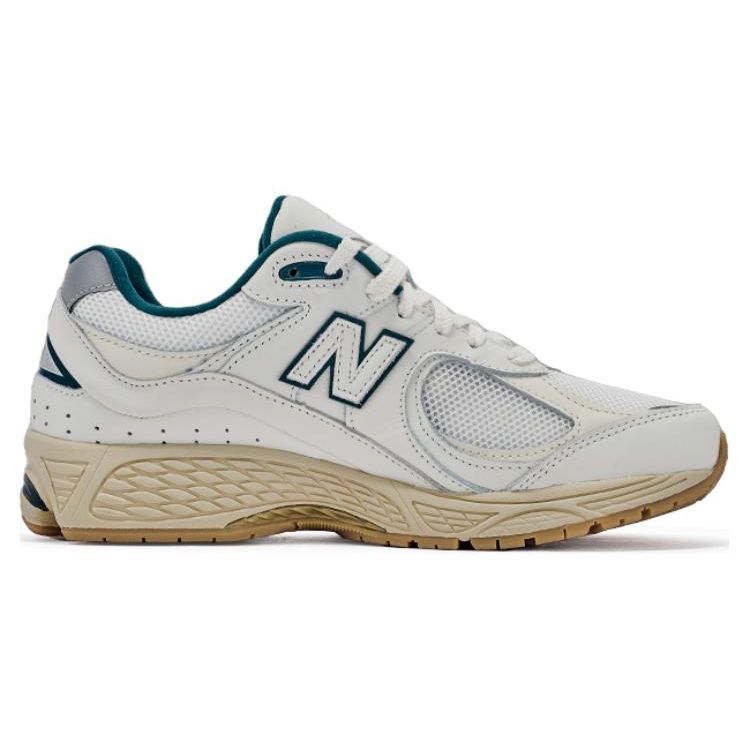 New Balance NB 2002R Retro Sports Leather Fabric Shock Absorbing Durable Low Top Running Shoes Unisex Sneaker White Green M2002RGS