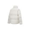 Li Ning Hot Pot Down Jacket Series Off-Season Stock Solid Color Stand Collar Loose Short Down Jacket Women outerwear Off-White AYMT298-6