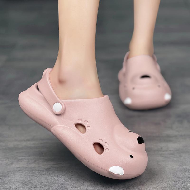 

Обувь Hole нескользящая и дышащая летом, новая мягкая подошва baotou 2025 года, повседневная обувь для пар, симпатичная 37