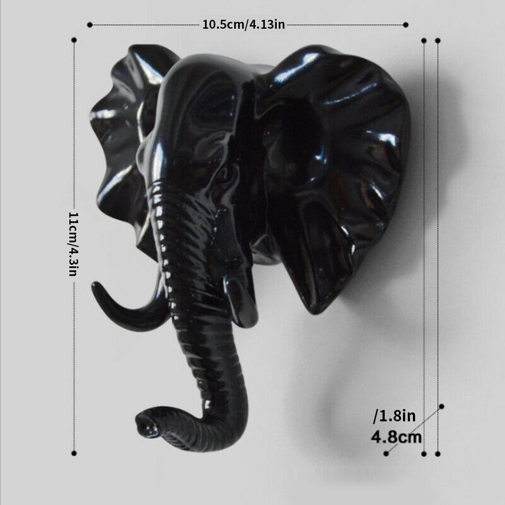Animal Wall Hanger Hanging Hook Decor Clothes Craft Resin Ornament Decorative Supply for Bedroom Office Corridor