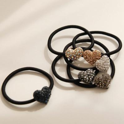 J.Lauren Cubic Heart Pendant Point Hair Tie H01155