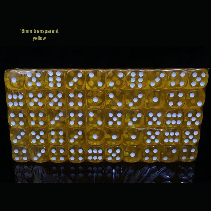 Zaruri de cristal de 16 mm: Pips cu colțuri rotunjite/drepte/pătrate, Zaruri transparente cu vânzare rapidă