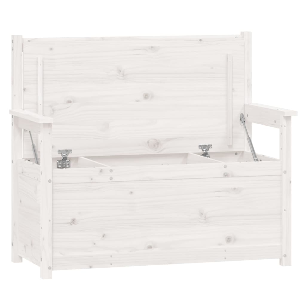 Vidaxl Banco, Blanco, 112,5X51,5X96,5 Cm, Madera Maciza de Pino