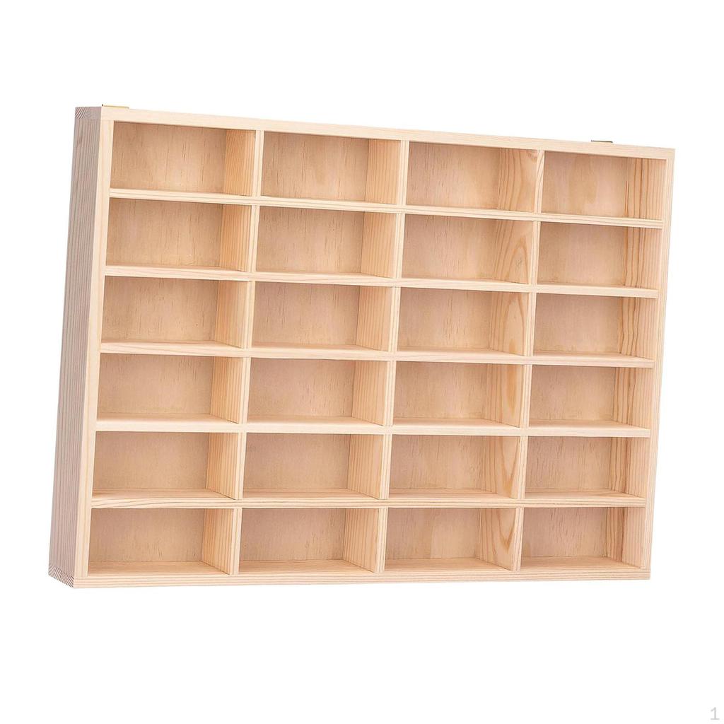 1/64 Modellauto Vitrine Aufbewahrungsorganizer Handwerk Ideales Geschenk Moderne Heimdeko Wandmontage 24 Fächer