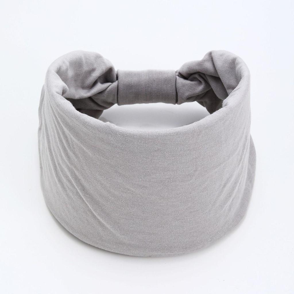 Bohemian Solid Color Stretchy Sports Headband - Sweat-Absorbing Yoga Hair Band Scarf Accessory