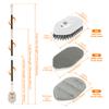 3 In 1 Long Handle Tile Scrubber Cleaning Brush Triangle Sponge Glass Wiper 180° Rotatable Retractable Bathroom Floor Cleaning