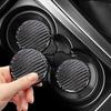 Car Cup Holder Coaster, 2 PCS Carbon Fiber Non-Slip Embedded Coasters, Universal 2.75 Inch Cup Holder ert Coaster Pad, Non-Slip Bottle Pad Embedded
