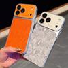 Luxury Crocodile Grain Leather Phone Case For iPhone 13 14 15 16 17 Pro Max Shockproof Bumber Back Cases Cover