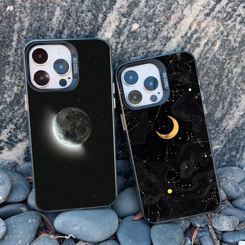 Universe Planet Starry Sky Sun Laser Phone Case For iPhone 13 Mini 12 11 Pro Max 15 16 14 Pro Max Plus Shockproof Phone Covers