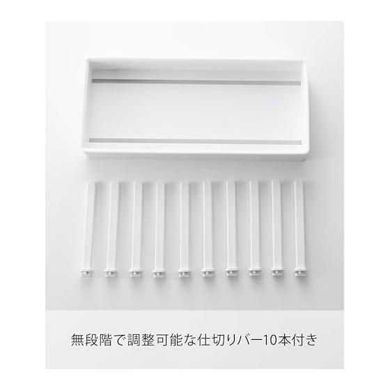 Yamazaki Jitsugyo Under Sink Width Adjustment Pot Lid & Frying Pan Storage Stand W32 White W32 X D14.1 X H14cm Tower Sliding Divider Bar 1359