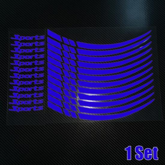 12x Car Wheel Reflective Sticker Motorcycle Tyre Decal Strip Tape Accessories