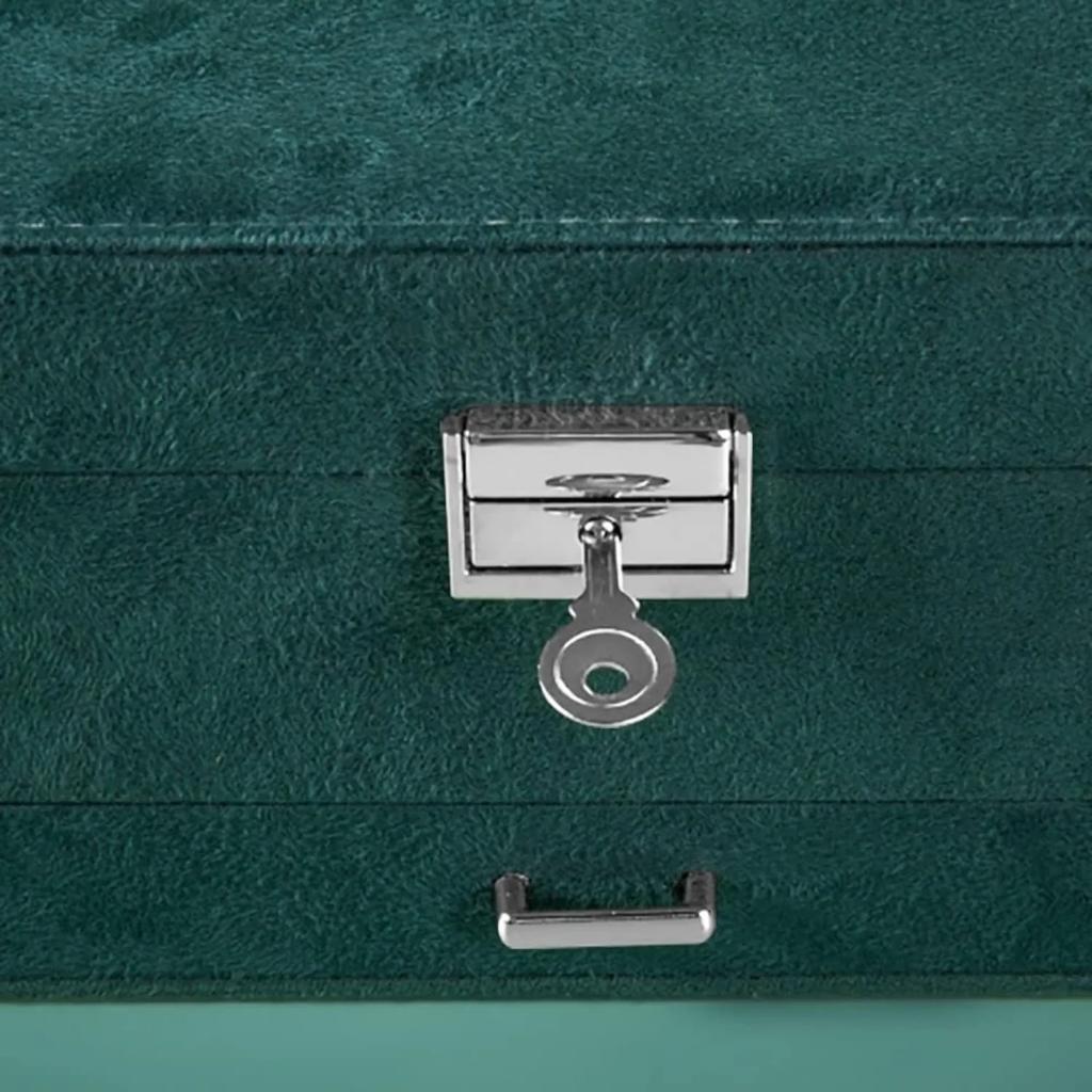 Jewellery Box Organiser, Portable Travel Case, Necklace, Earrings, Bracelet and Ring Jewellery Organiser with Safety Lock