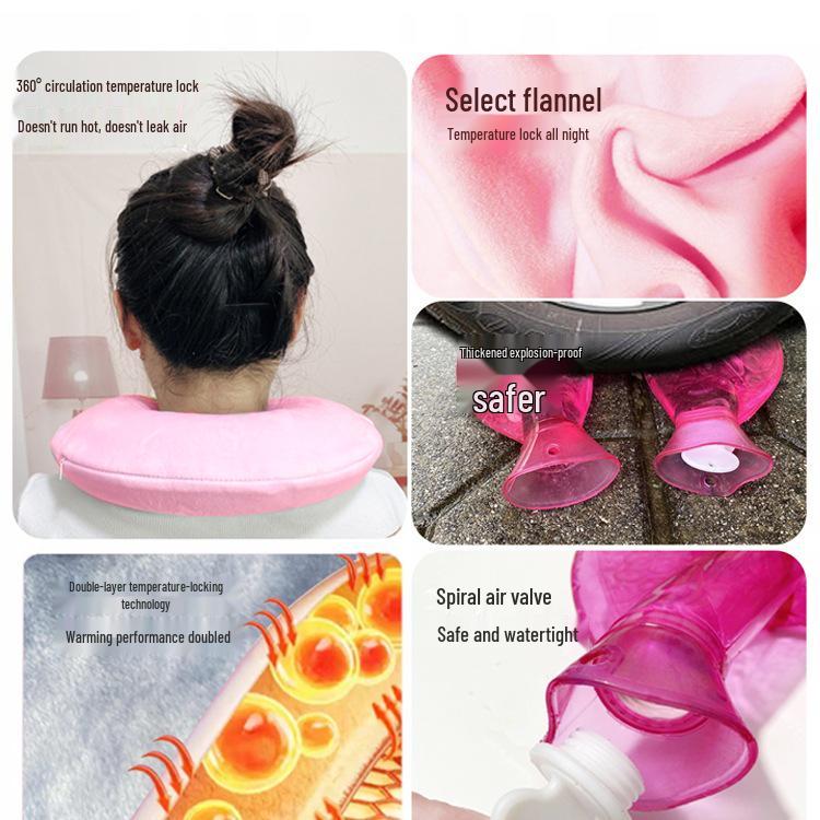 U-Shaped Neck & Shoulder Hot Water Bottle: Cervical Spine Heat Therapy & Shoulder Protector