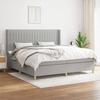 VidaXL Slat Bed Base with Mattress, Upholstered Bed, Double Bed, Adult Bedroom Interior Bed, Modern, 3132177