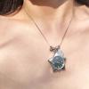 Y2K Retro Star Watch Four-Leaf Heart Pendant Necklace For Women Original Design Creative Clavicle Chain