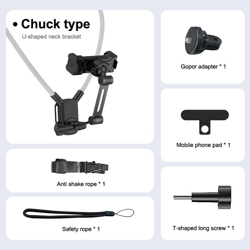 Magnetic Quick Release Neck Mount Hold For 15 14 13 12 11 , Huawei Smart Phone Hands-Free For Video Live A2