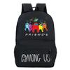 Among Us Game Merchandise Cartoon Print Student Bag + Oblique Span Bag + Shoulder Bag Combination