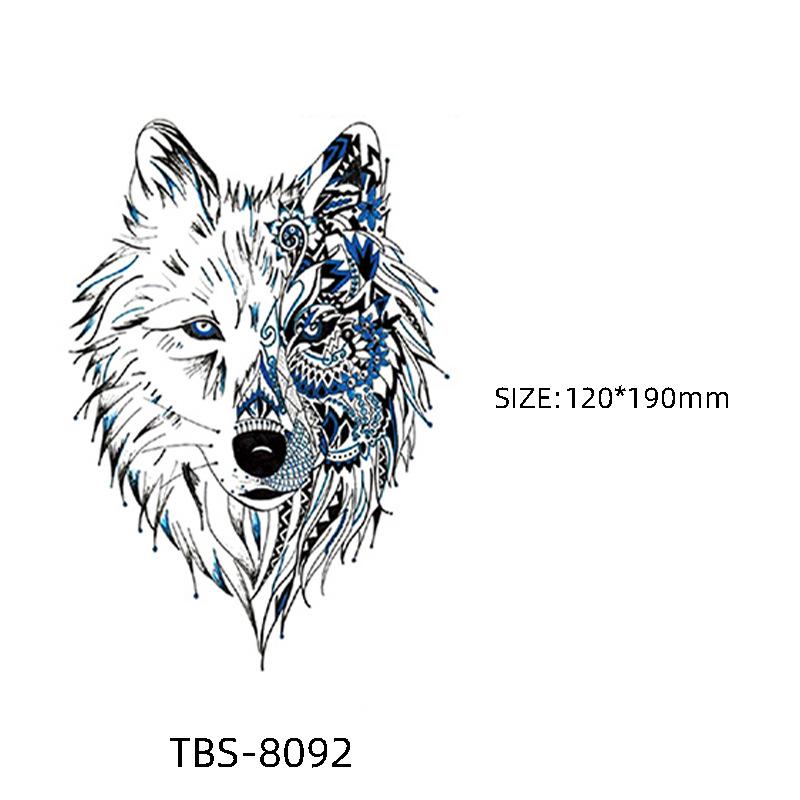 Waterproof Semi-Permanent Black & White Totem Flower Tattoo Stickers