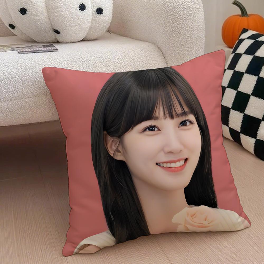 

Talented Korean Beautiful Actress PPark Eunbin Cushion Cover Throw Pillow Cover Hidden Button Durable Polyester Chair Cushion 30X30cm