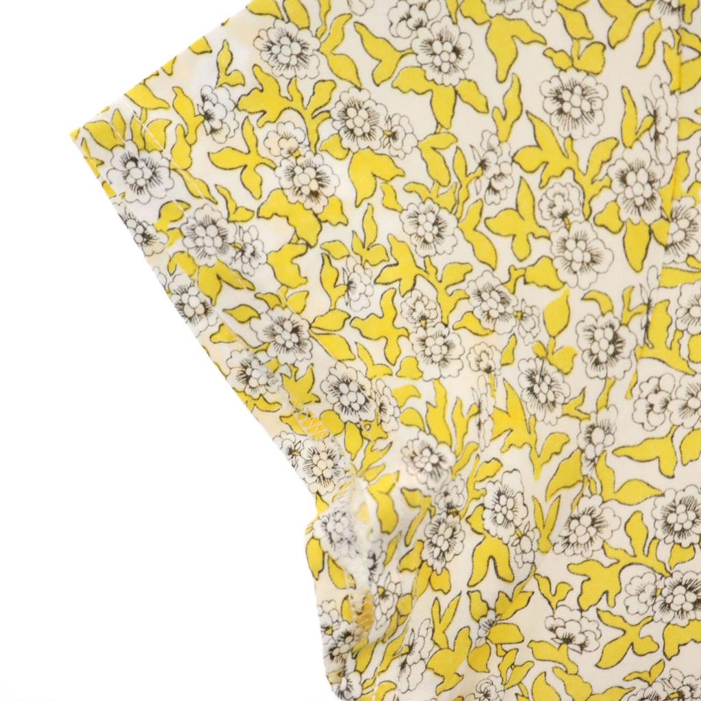 BEAMS BOY Made In Japan Floral French Sleeve Knee-length Dress White Women Used