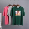 Hirsionsan Kawaii Graphic Printed T Shirts Women Summer Plus Size Harajuku Cotton Tees Oversized Casual Short Sleeves Female Top