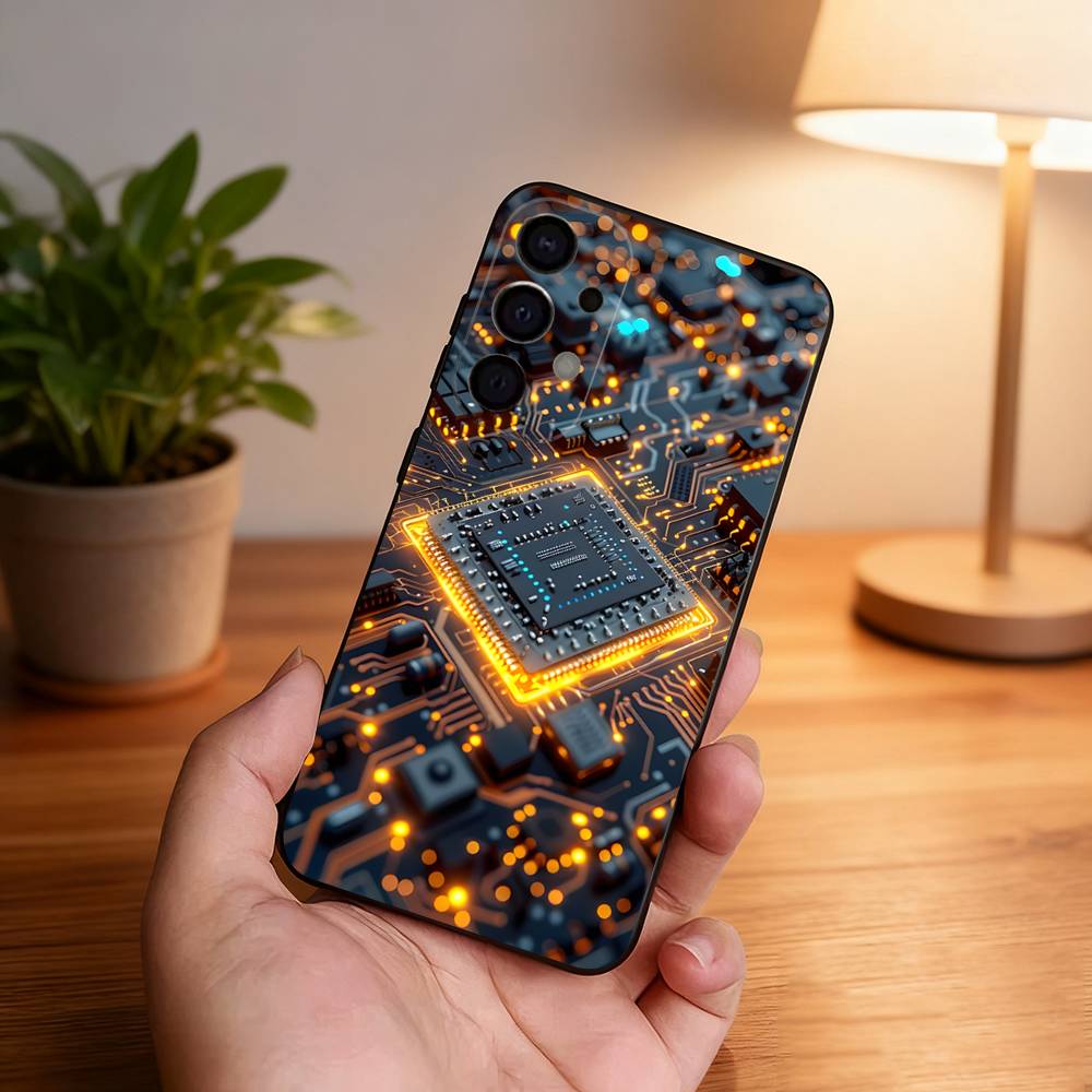 

Science Circuit Board For Samsung Phone Case S26,S25,S24,S21,S22,S23,S30,Ultra,S20,Plus,Fe,Lite,5G Black Cover Samsung S22ULTRA5G