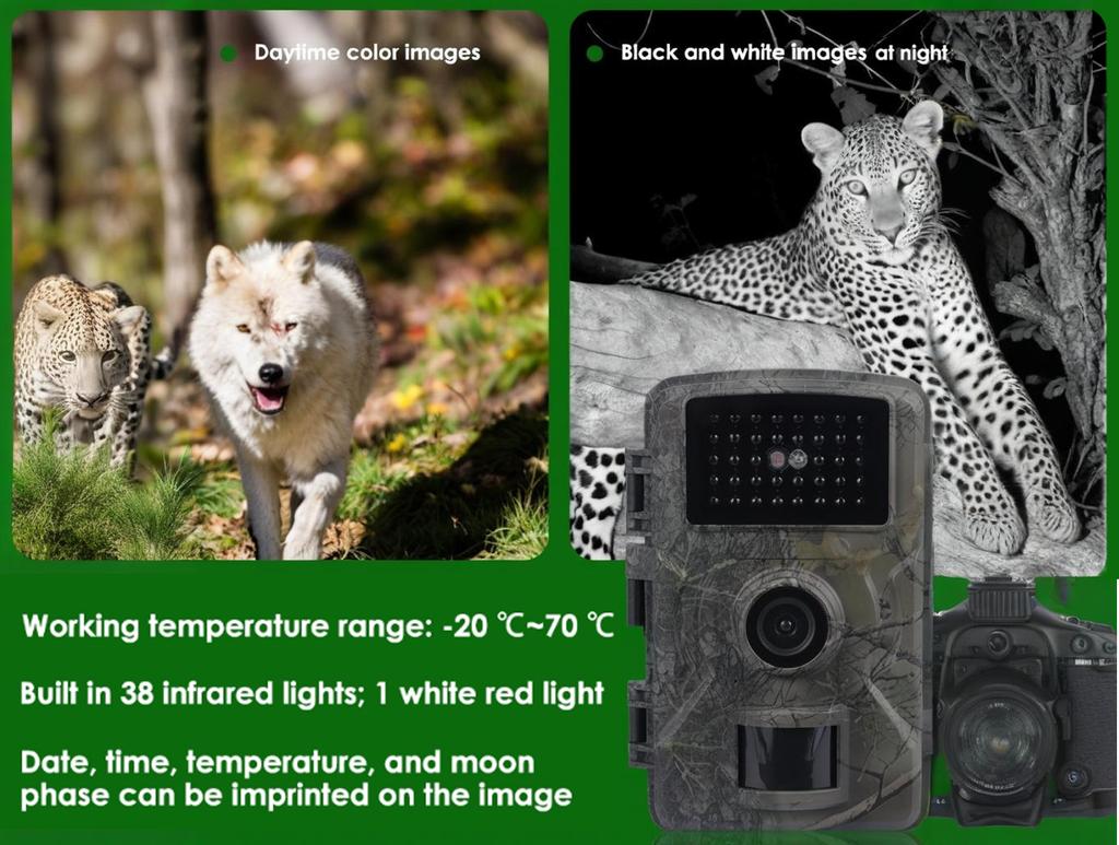 Outdoor Camera PIR Infrared Sensor Waterproof Fast Trigger Time Infrared Night Vision Hunting Camera for Wildlife Monitoring New