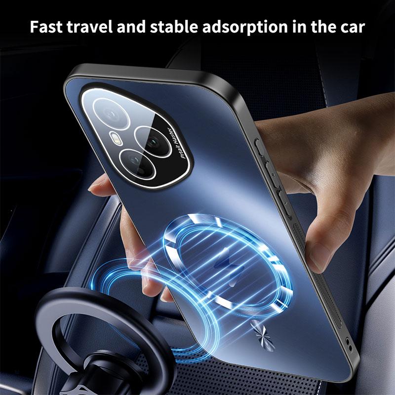 Case For Huawei Honor 400 Pro AG Matte Magnetic Wireless Charging Hard Cover For Honor 400 400Pro Shockproof Soft Bumper Shell