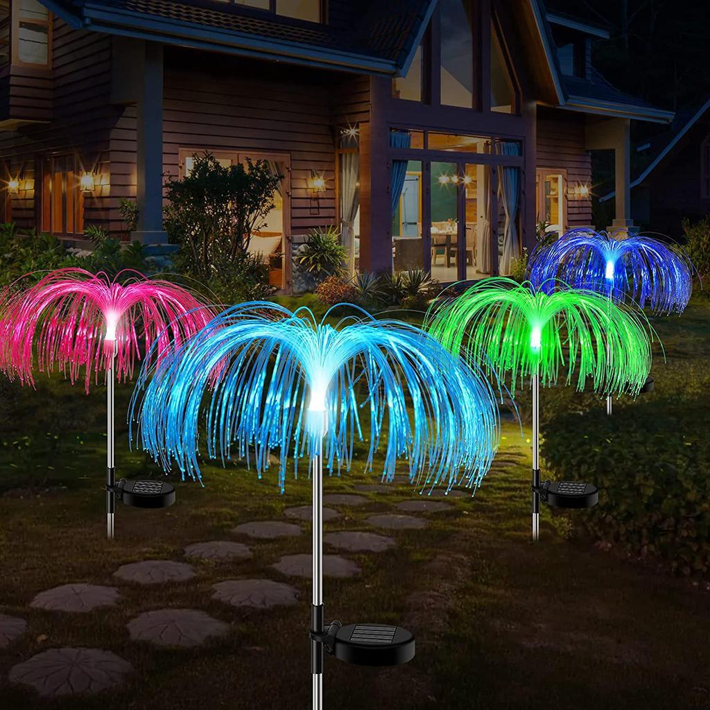 Outdoor Solar Firefly Courtyard Lights - Waterproof Landscape Lawn and Ground Plug Night Lights
