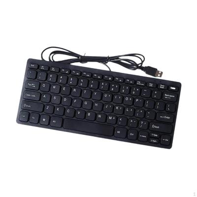 USB Wired Keyboard Comfortable Typing Computer Keypad Portable Convenient Silent Keystroke 78 Keys