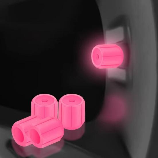 12Pcs Car Valve Hat Fluorescent Night Glowing Dust-proof Glow-in-the-dark Wheel Tyre Hub Luminous Valve