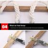 12M Solid Wood Rope Ladder with Double Hooks