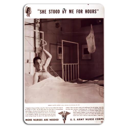 She Stood By Me US Army Nurse Corps Tribute More Nurses NeededAluminumtin sign 20x30cm(7.8x11.8inch)