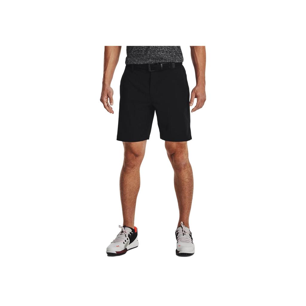 UA Stretch Woven Golf Solid Color Sports Shorts Men Shorts Black 1370083-001