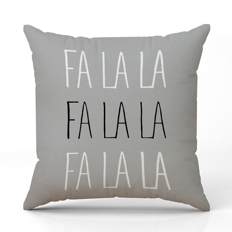 

Новый стиль Серый Рождественская елка Снежинка Рождественская наволочка Льняная наволочка с принтом Праздничное украшение для дивана 45 * 45Cm