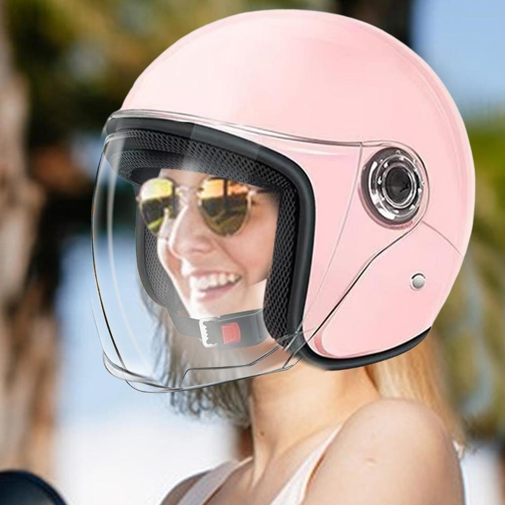 Motorcycle Helmets Motorcycle Half Helmet Protective Gear with Visor for Women Men Adventure Outdoor Riding Scooter Sportbike