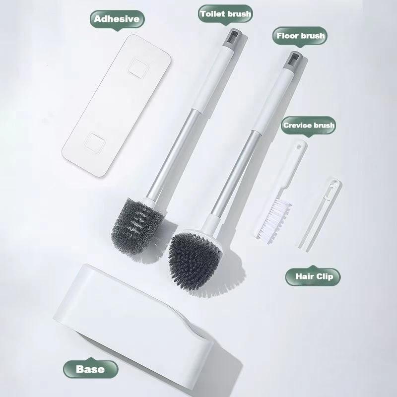 4 In 1 Toilet Brush Multifunction Brush For Bathroom Cleaning 360° No Dead Angle Cleaning Set