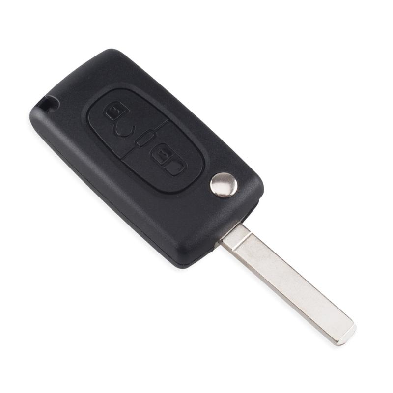 KEYYOU 10pcs 2/3 Buttons Car key Case for Peugeot 207 307 308 407 607 807 For Citroen C2 C3 C4 C5 C6 Flip Car Key shell