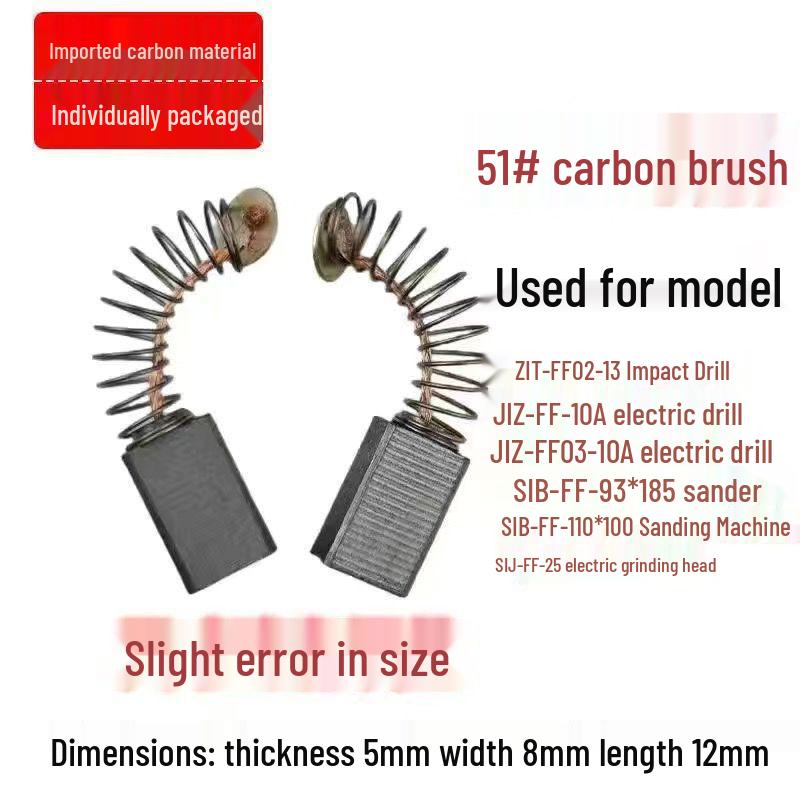 Carbon Brush for Power Tools: Electric Hammer, Cutting Machine, Angle Grinder, Hand Drill, Pistol and Impact Drill
