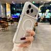 Applicable to Apple 17 mobile phone case transparent non-yellowing acrylic strong magnetic suction iPhone16 two-in-one protective case