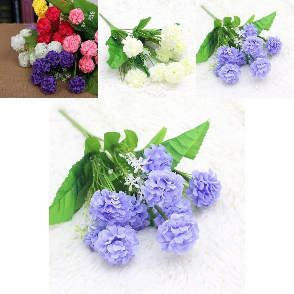 Exquisite 9 Heads Artificial Carnation Bouquet For Realistic Home And Wedding Floral Decor