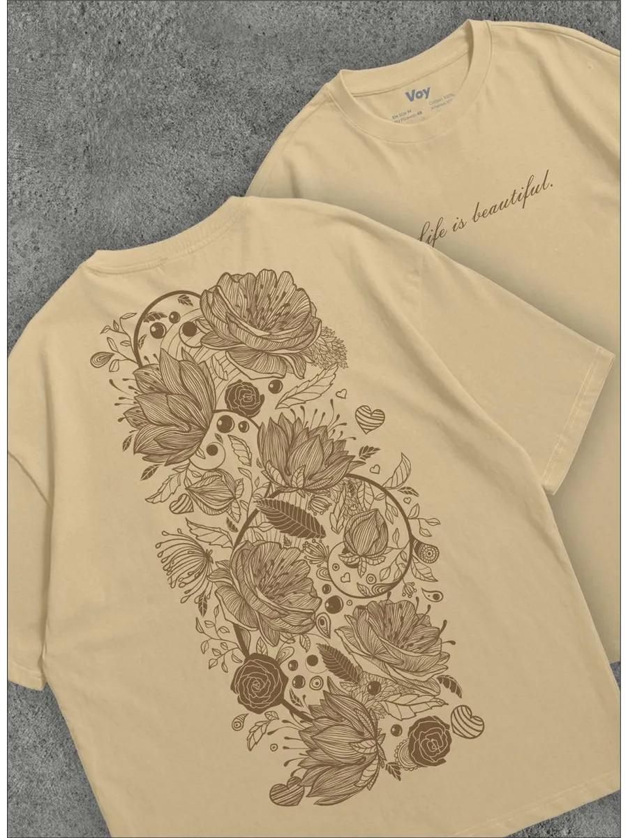 

Футболка черная портрет двух мужчин стильная оверсайз 4XL