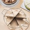 Cake Cutter Slicer Stainless Steel Pie Cutter Equal Portion Marker Round Bread Divider Pastry Cheese Pizza Cutting Press Tool