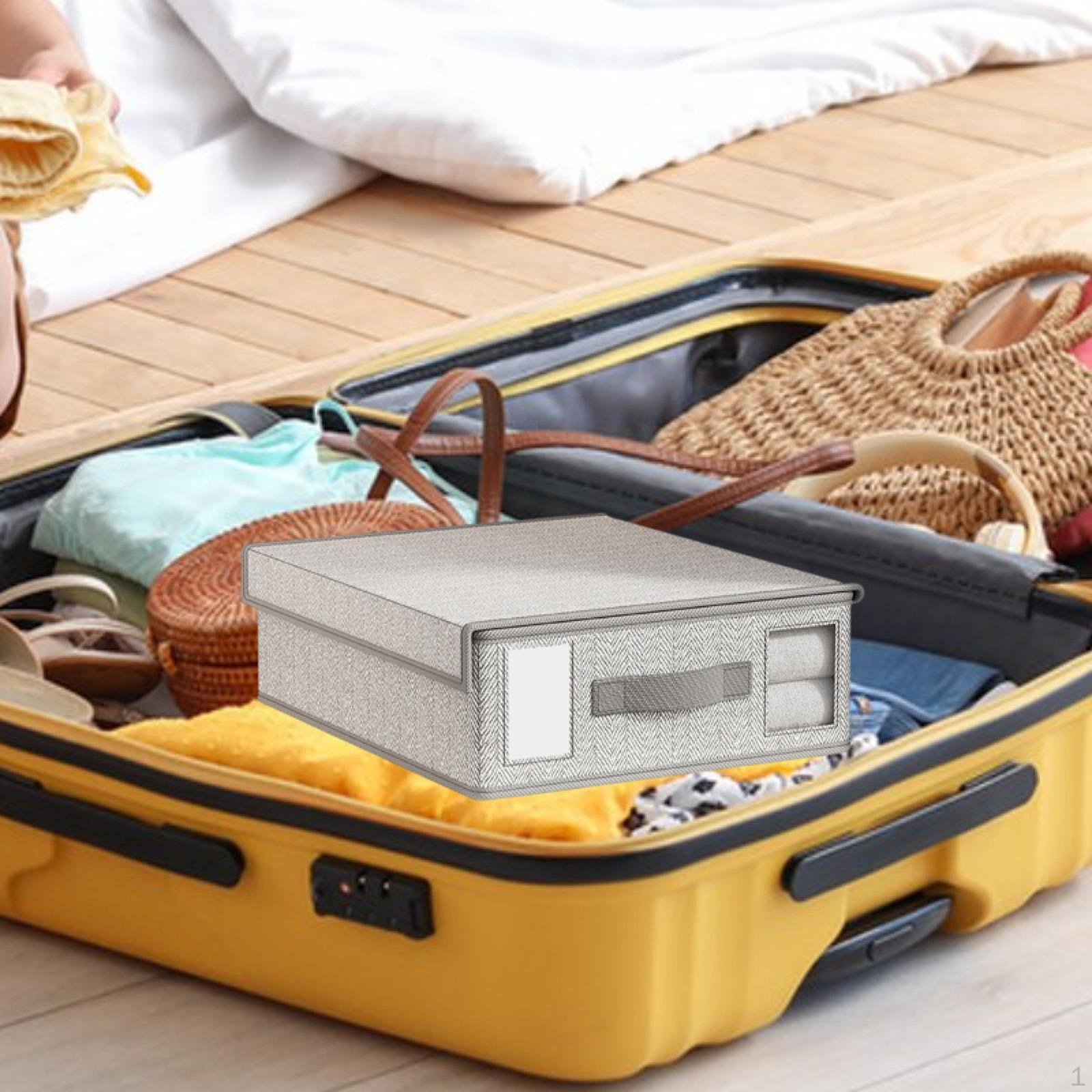 

Органайзер для простыней, контейнер для хранения с ручкой, складной, для хранения постельного белья Light Gray