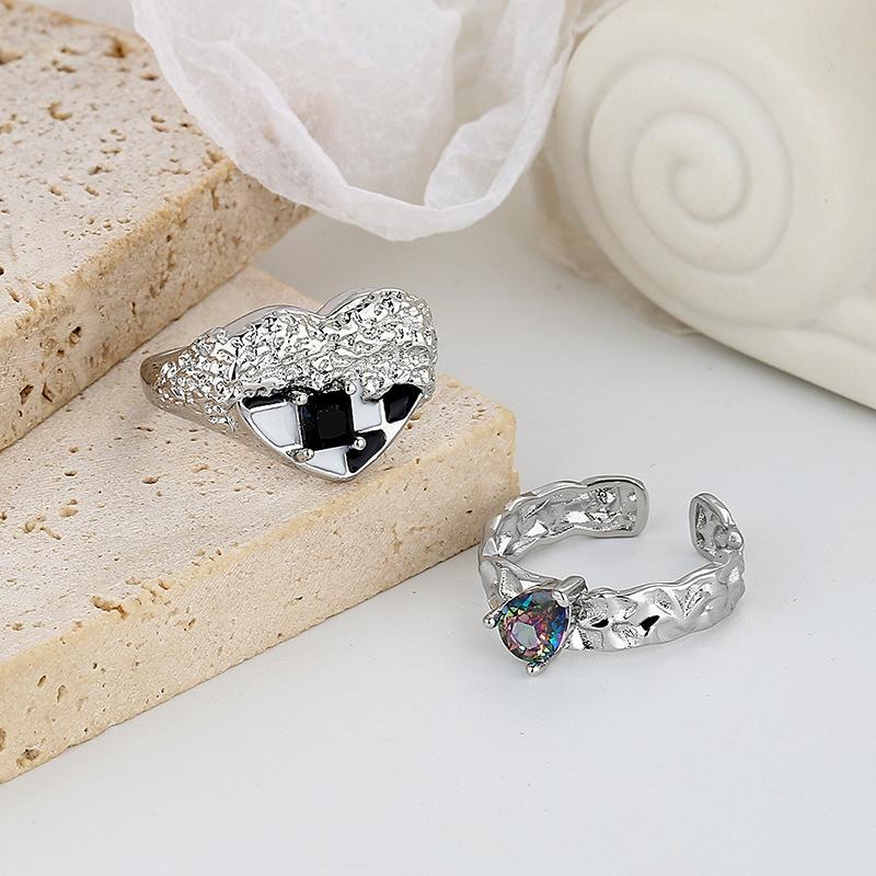 Lindon Klassisk Kopparlegering Zirkon Ring Dam Smycken Bröllopslöfte Festpresent